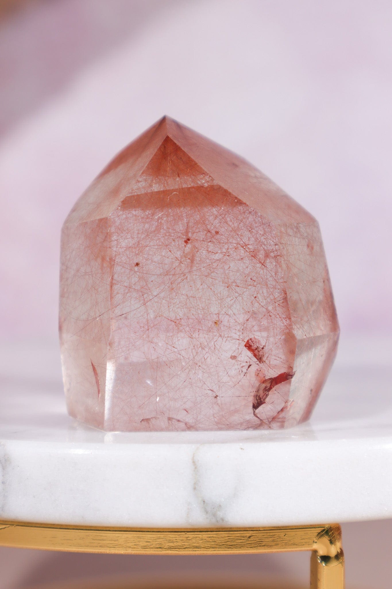 Red Rutilated Quartz Tower 4.5cm - Tali & Loz Crystals