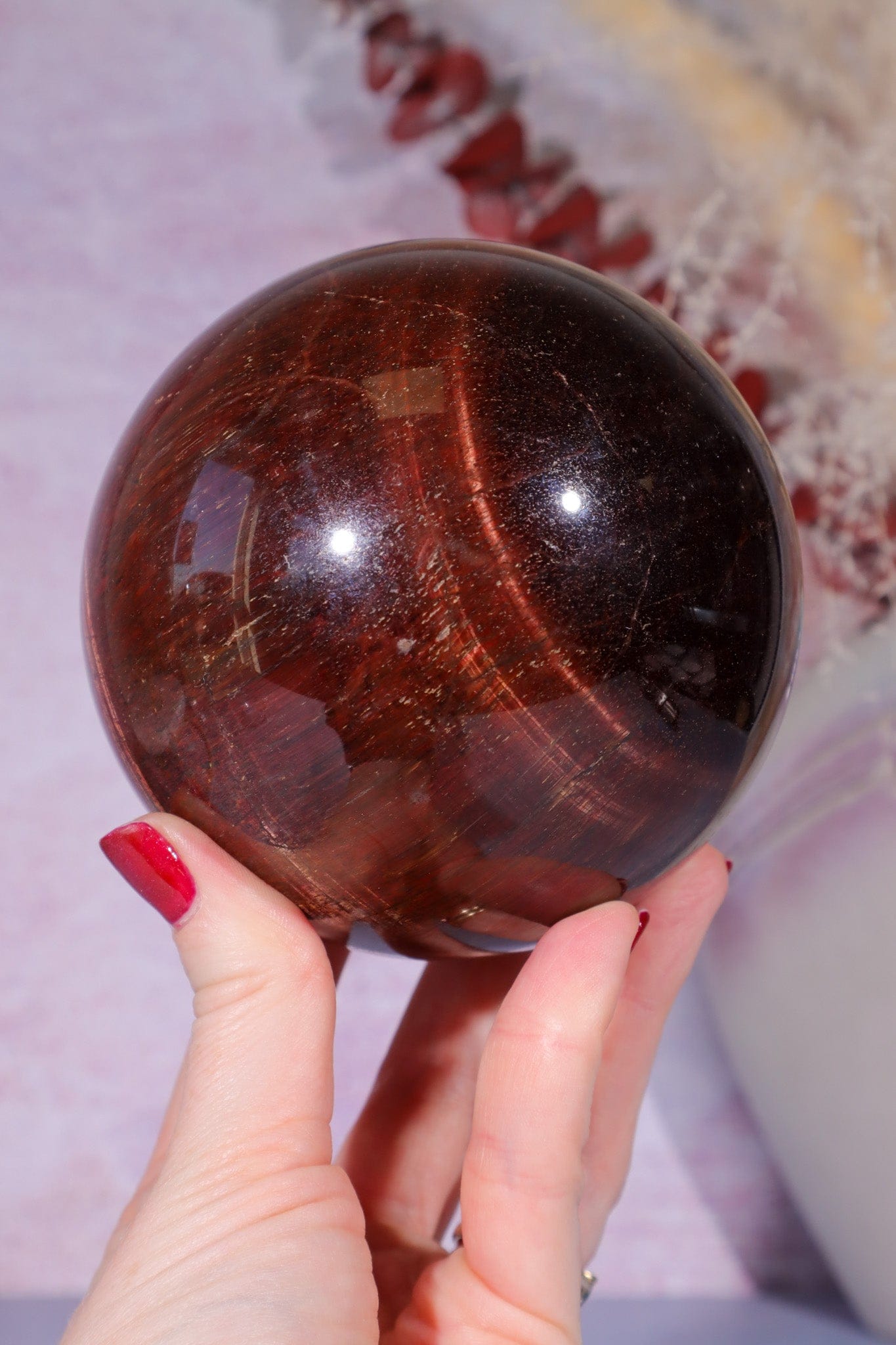 Red Tigers Eye Sphere 1.3kg Spheres Tali & Loz