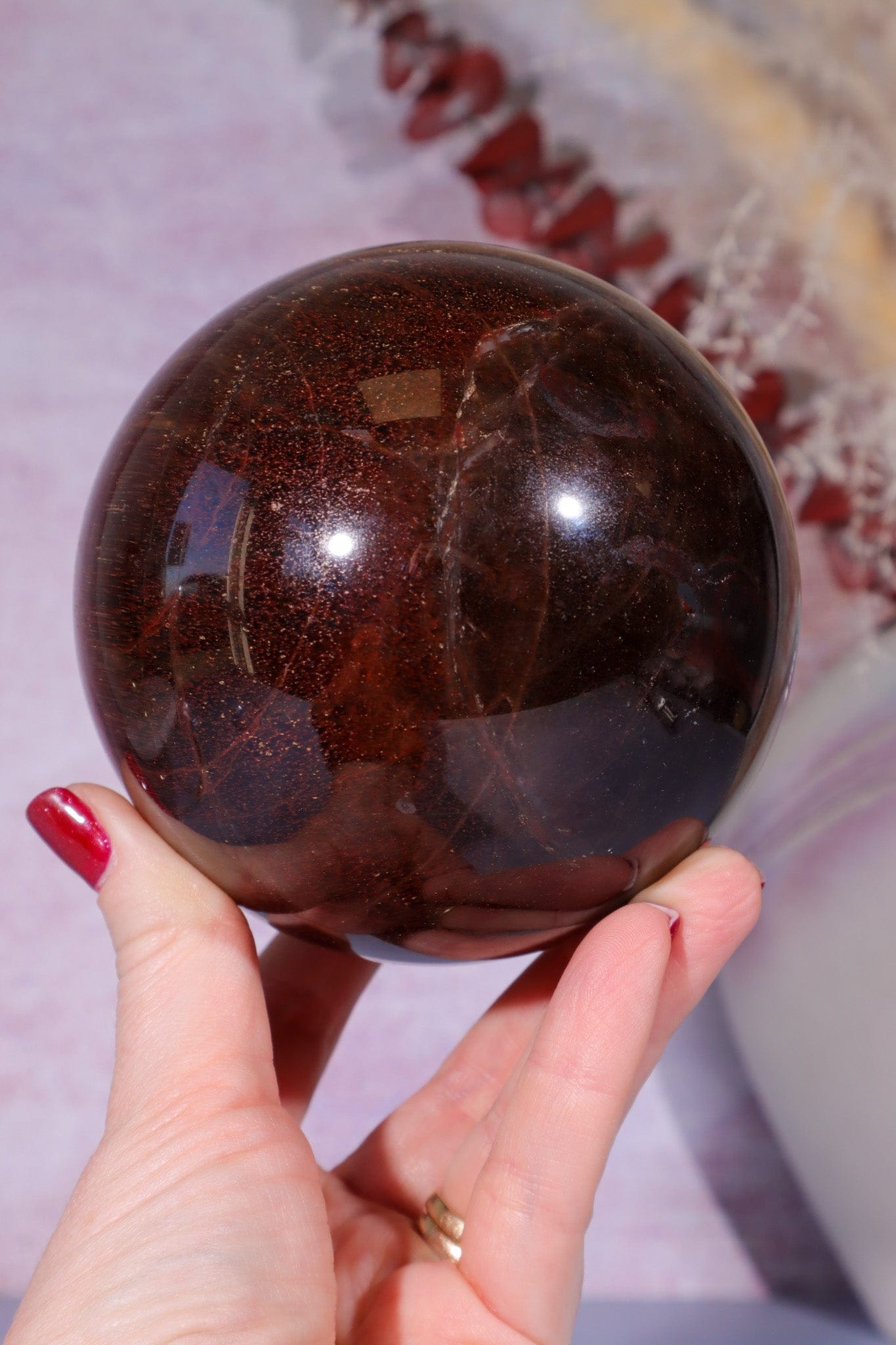 Red Tigers Eye Sphere 1.3kg Spheres Tali & Loz