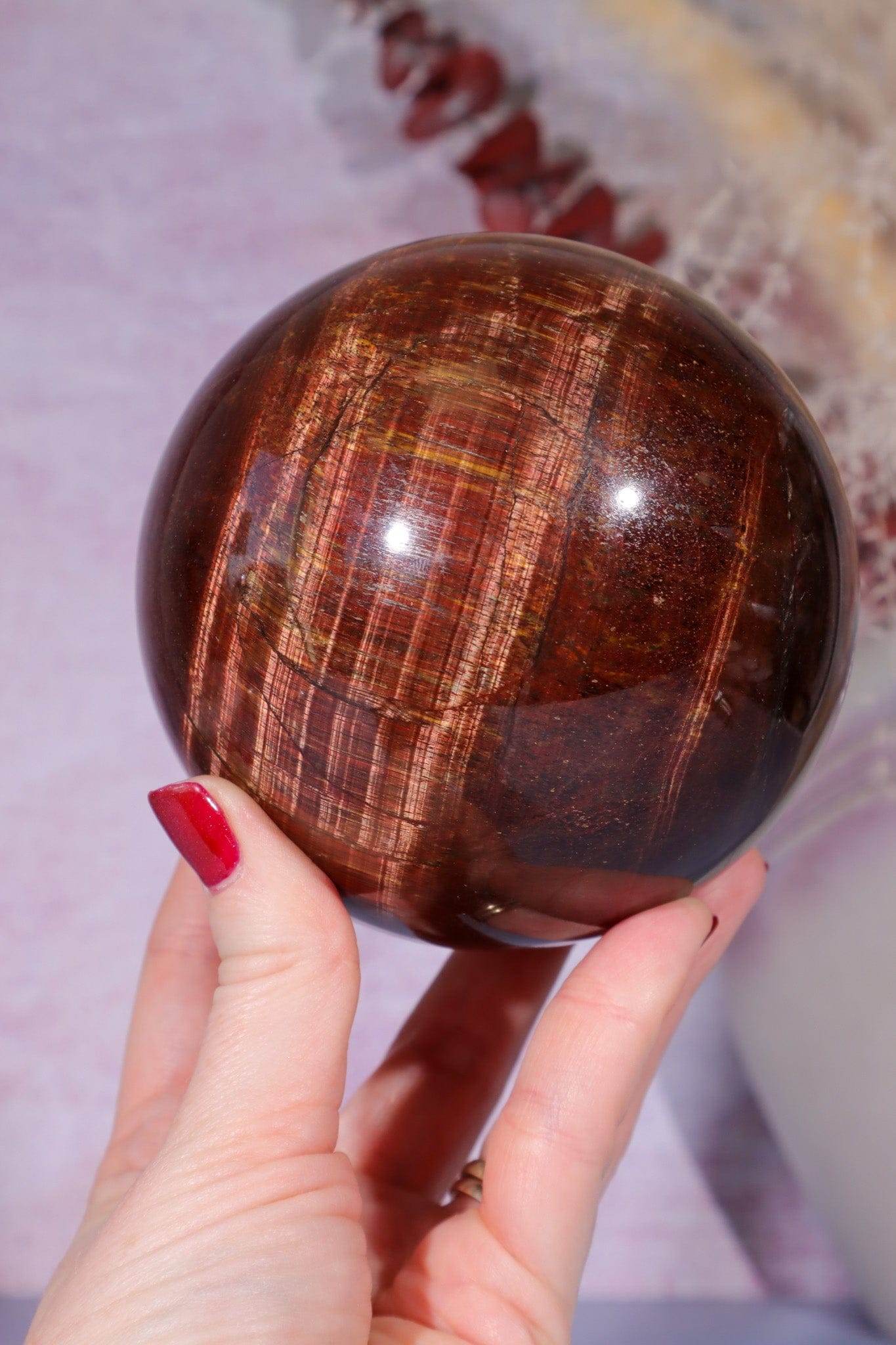 Red Tigers Eye Sphere 1.3kg Spheres Tali & Loz