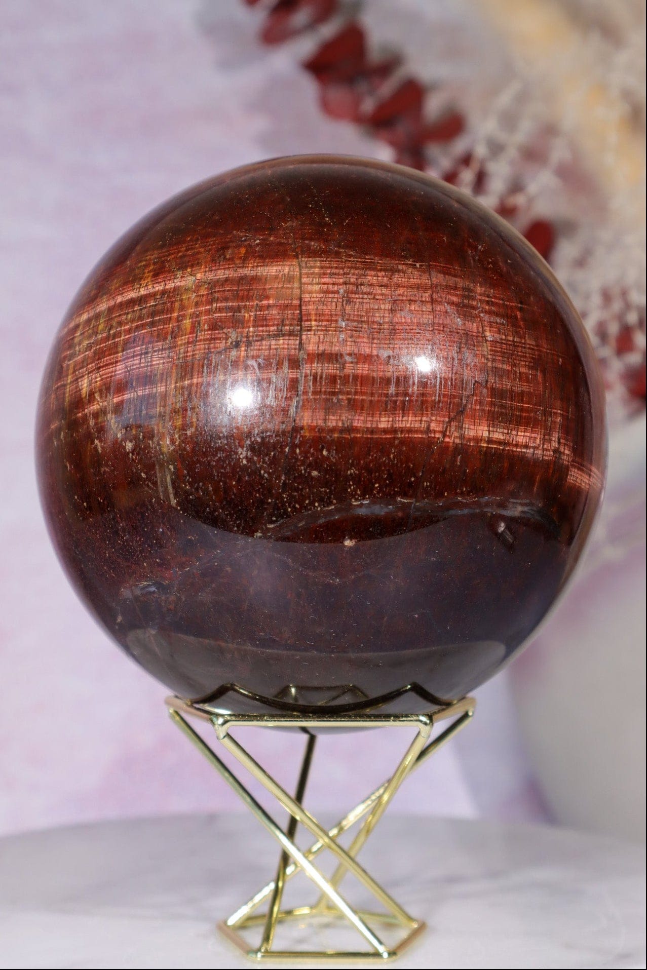 Red Tigers Eye Sphere 1.3kg Spheres Tali & Loz