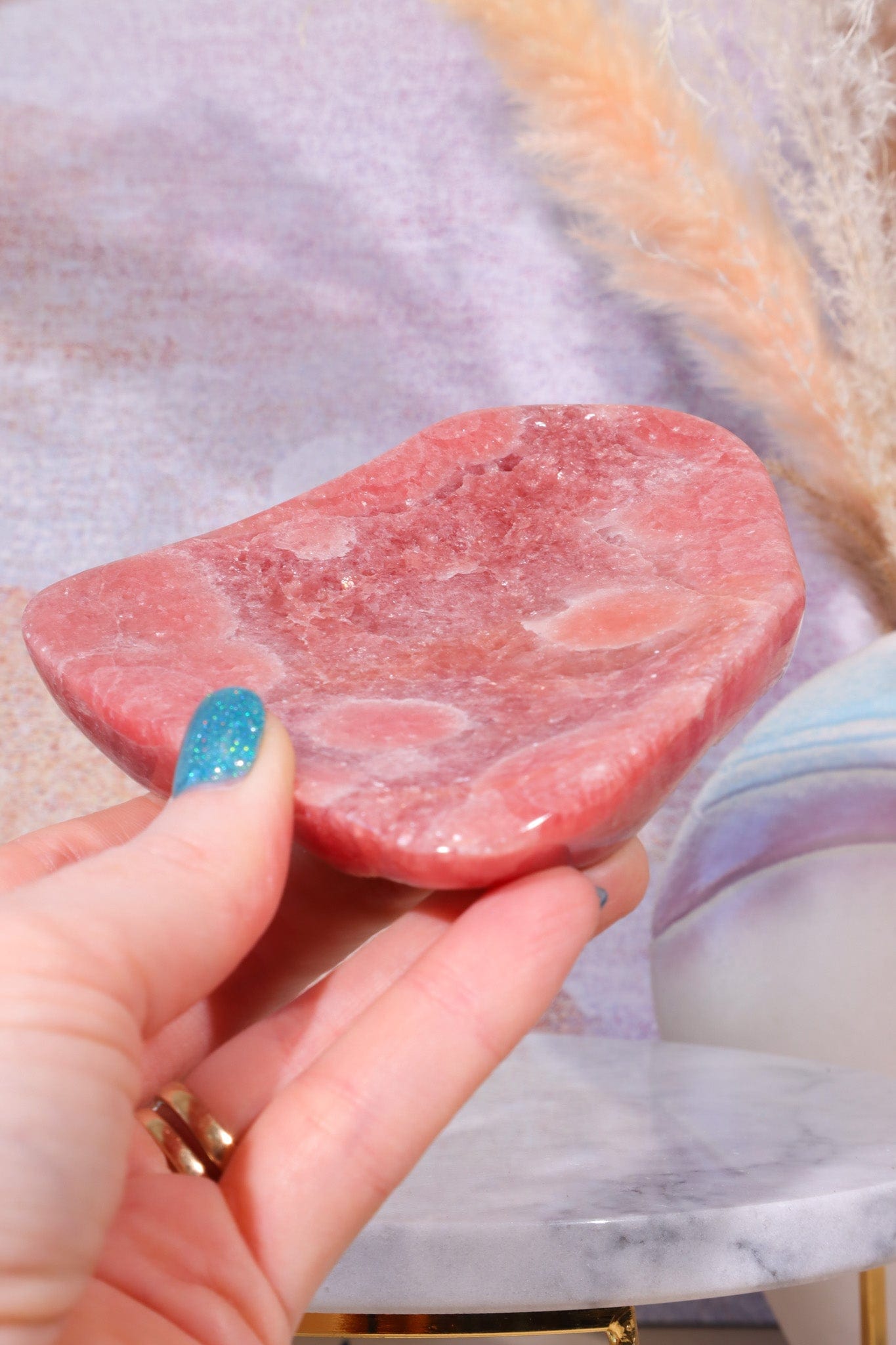 Rhodochrosite Dish, Sold as Seen Bowls Tali & Loz Crystals