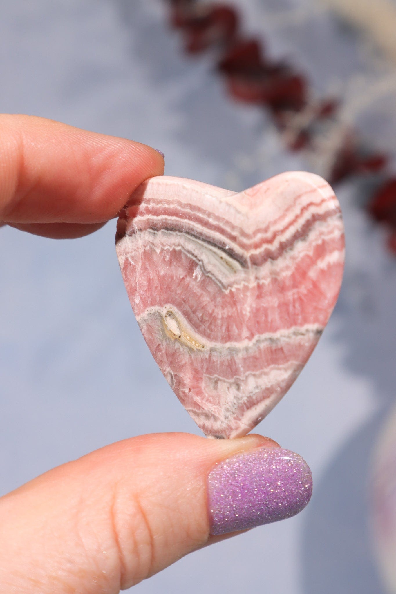 Rhodochrosite Heart 22.25gr Hearts Tali & Loz Crystals