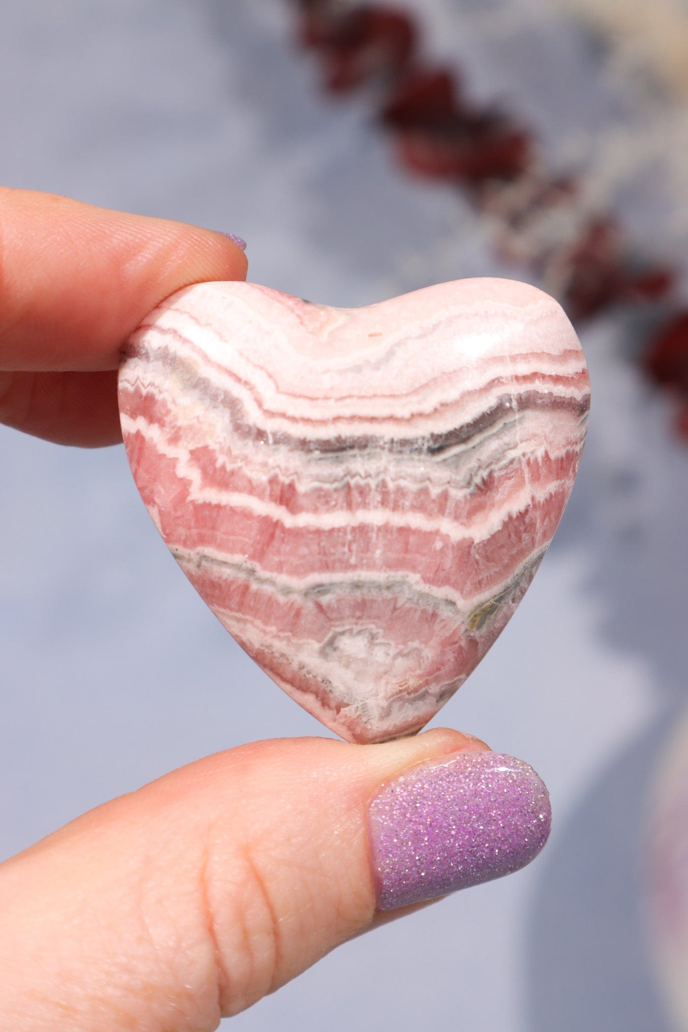 Rhodochrosite Heart 22.25gr Hearts Tali & Loz Crystals