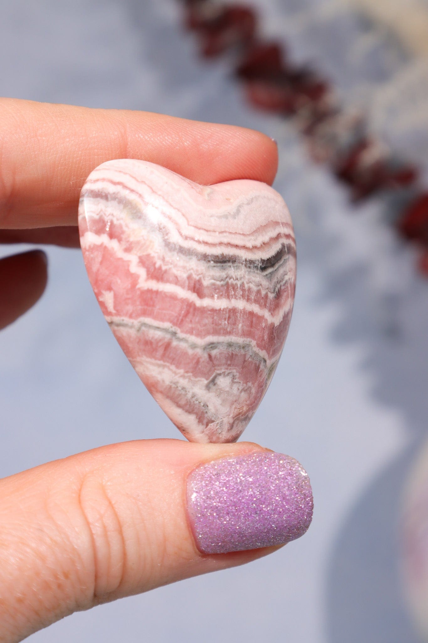 Rhodochrosite Heart 22.25gr Hearts Tali & Loz Crystals