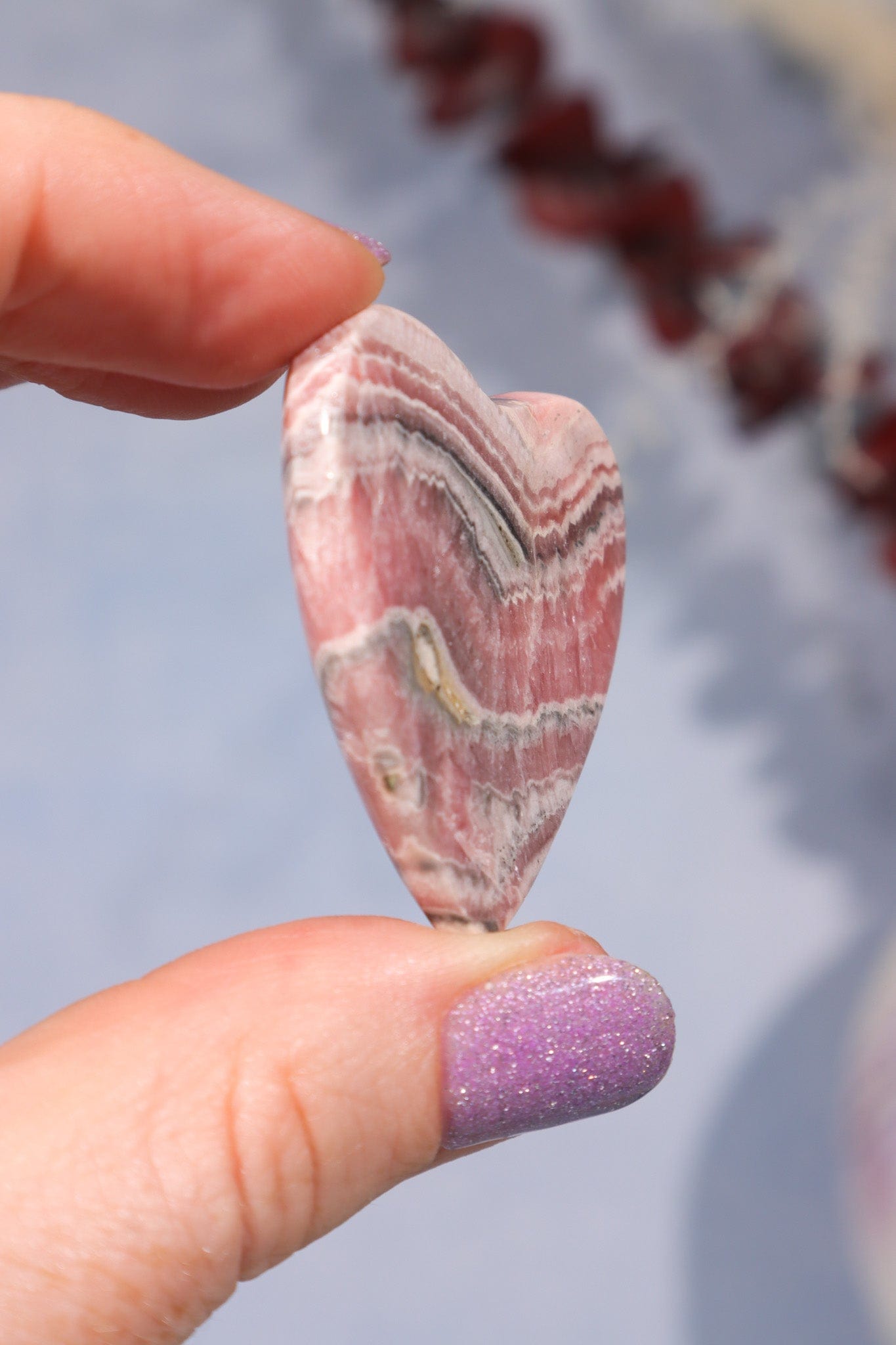 Rhodochrosite Heart 22.25gr Hearts Tali & Loz Crystals