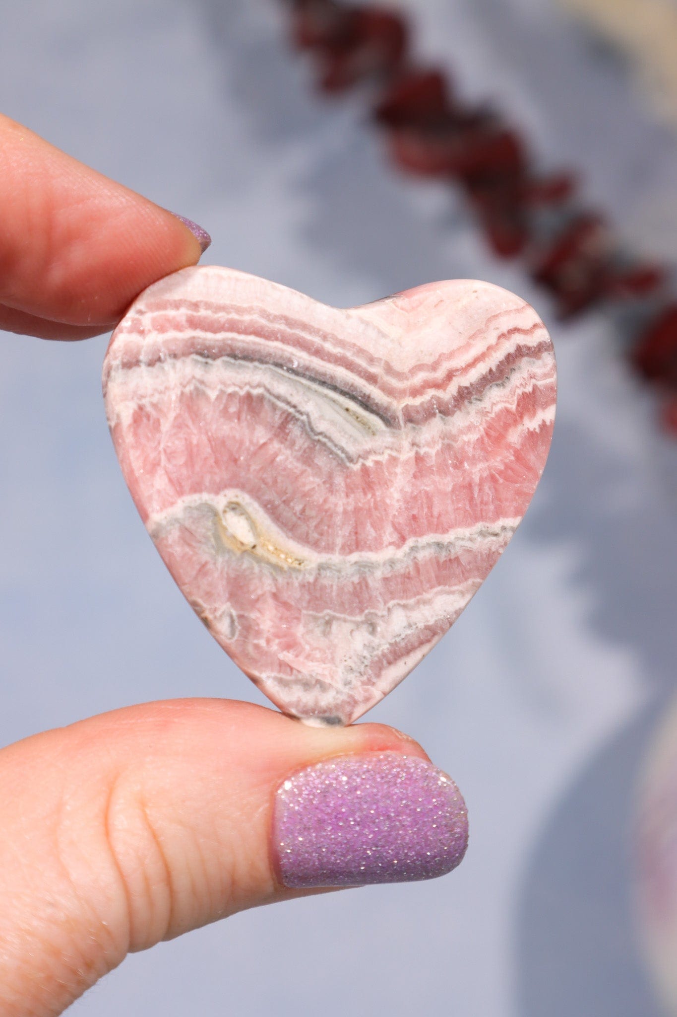 Rhodochrosite Heart 22.25gr Hearts Tali & Loz Crystals