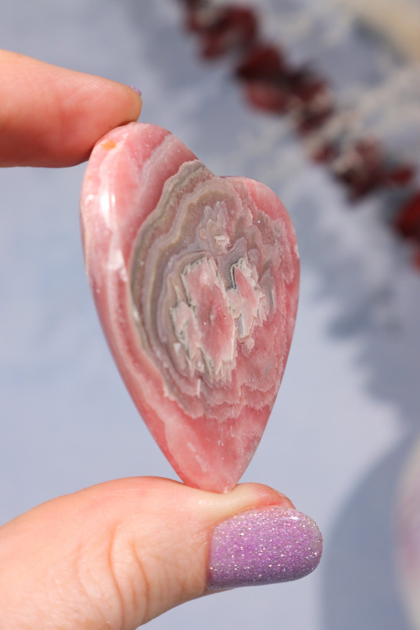 Rhodochrosite Heart 52gr Hearts Tali & Loz Crystals