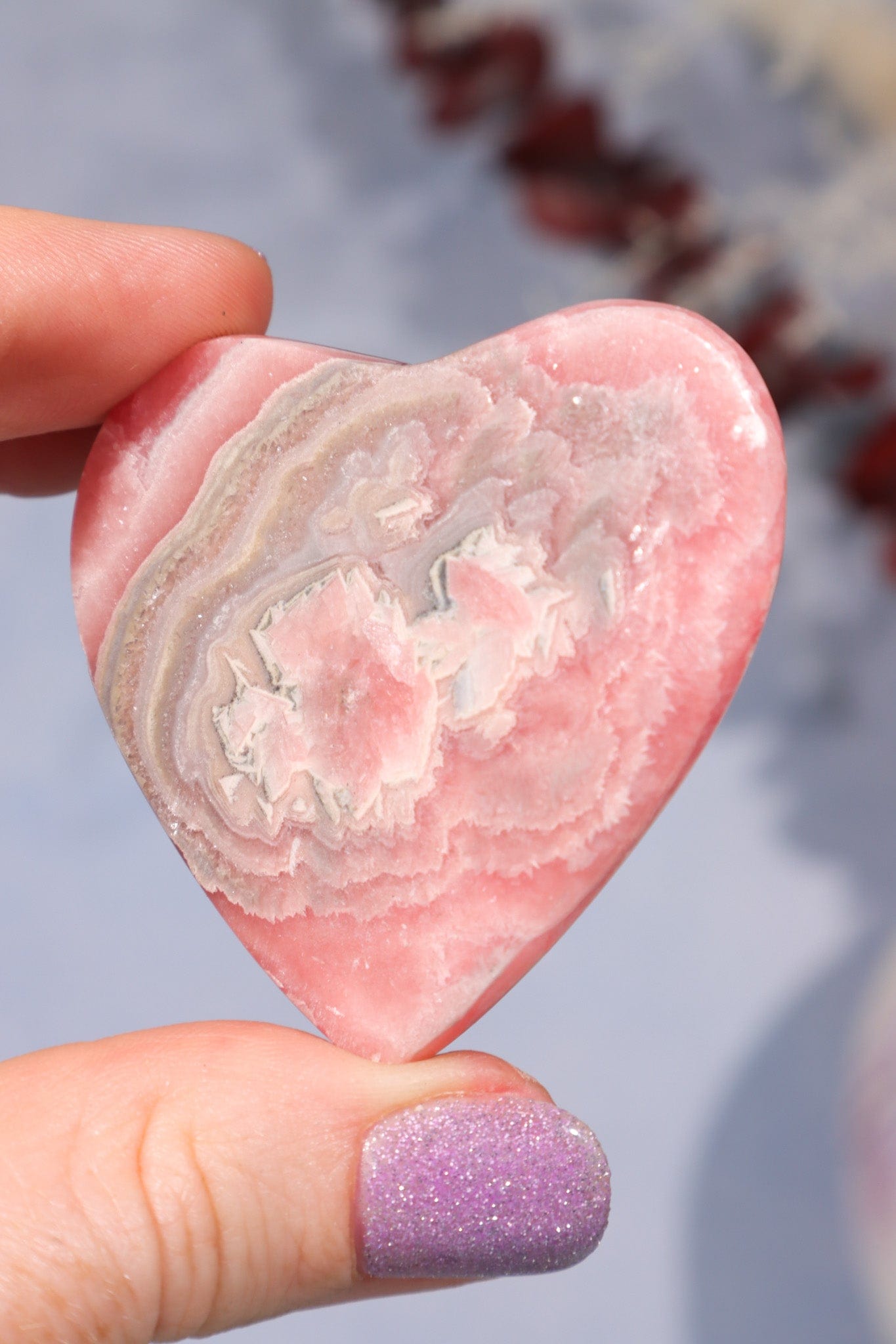Rhodochrosite Heart 52gr Hearts Tali & Loz Crystals