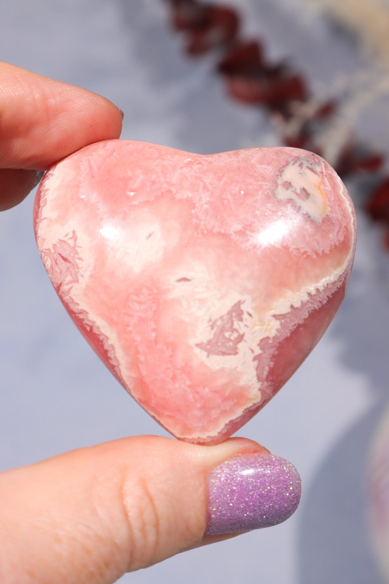 Rhodochrosite Heart 52gr Hearts Tali & Loz Crystals
