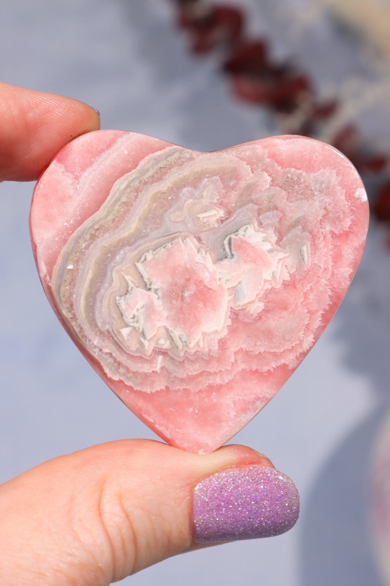 Rhodochrosite Heart 52gr Hearts Tali & Loz Crystals
