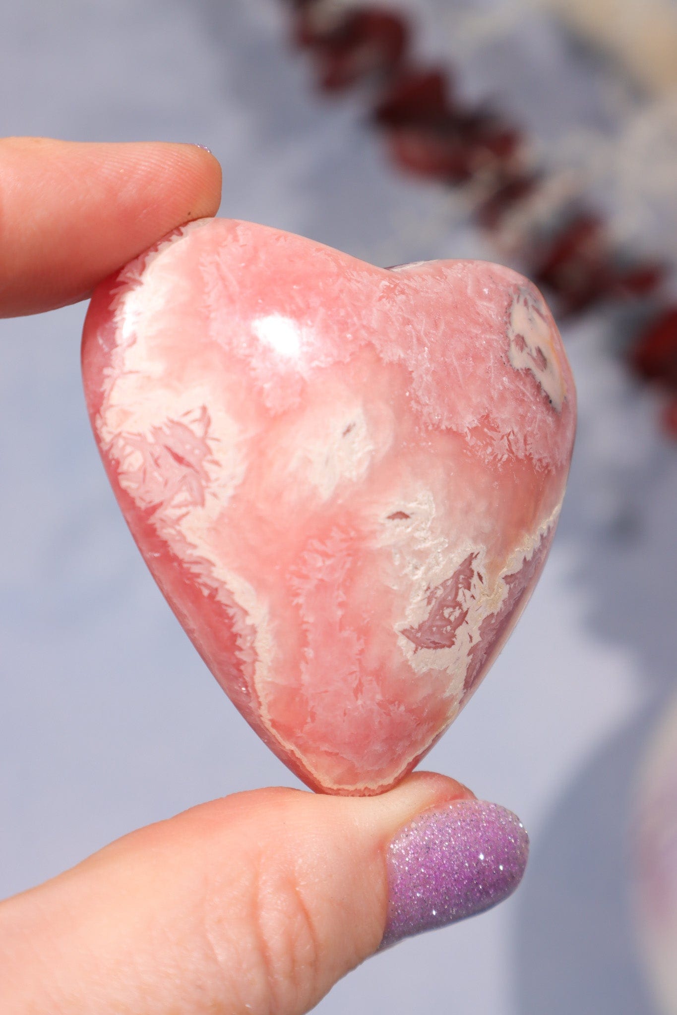 Rhodochrosite Heart 52gr Hearts Tali & Loz Crystals