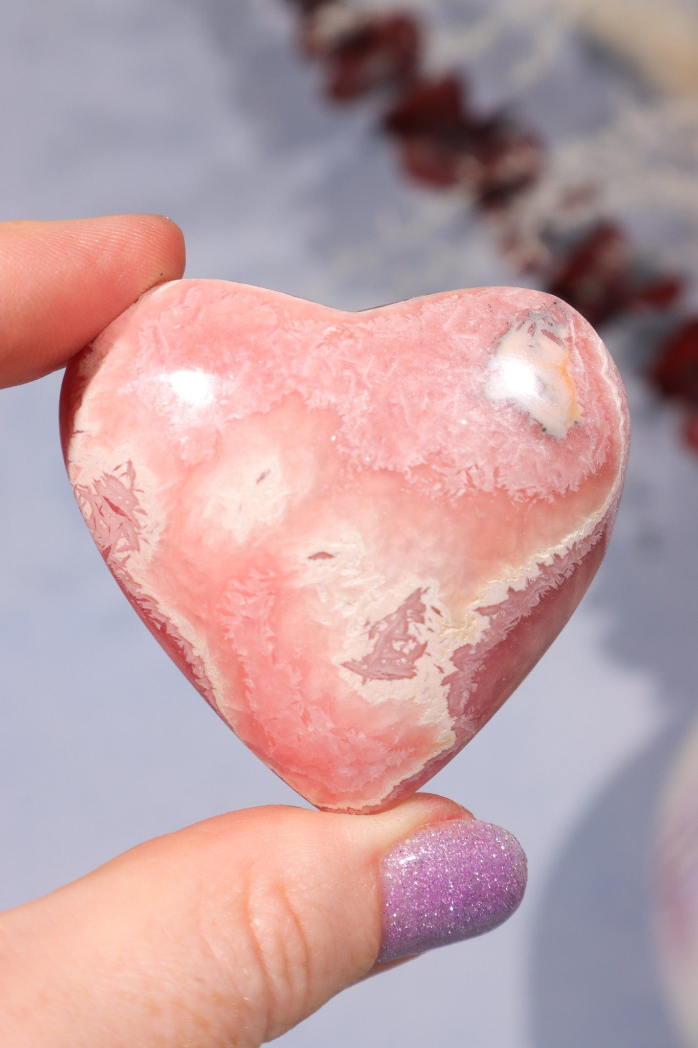 Rhodochrosite Heart 52gr Hearts Tali & Loz Crystals