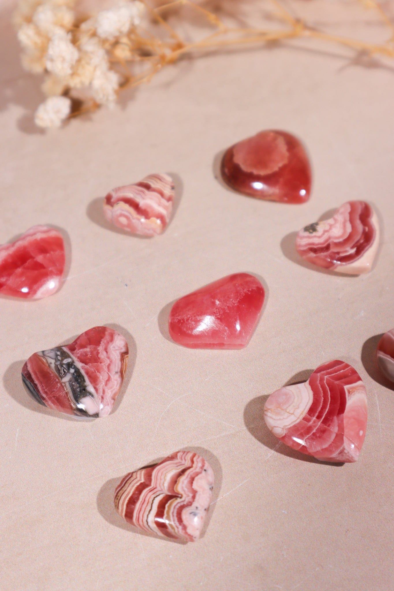 Rhodochrosite Heart With Hematite 7gr Hearts Tali & Loz Crystals