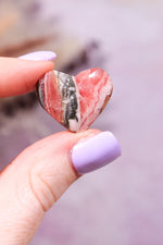 Rhodochrosite Heart With Hematite 7gr Hearts Tali & Loz Crystals