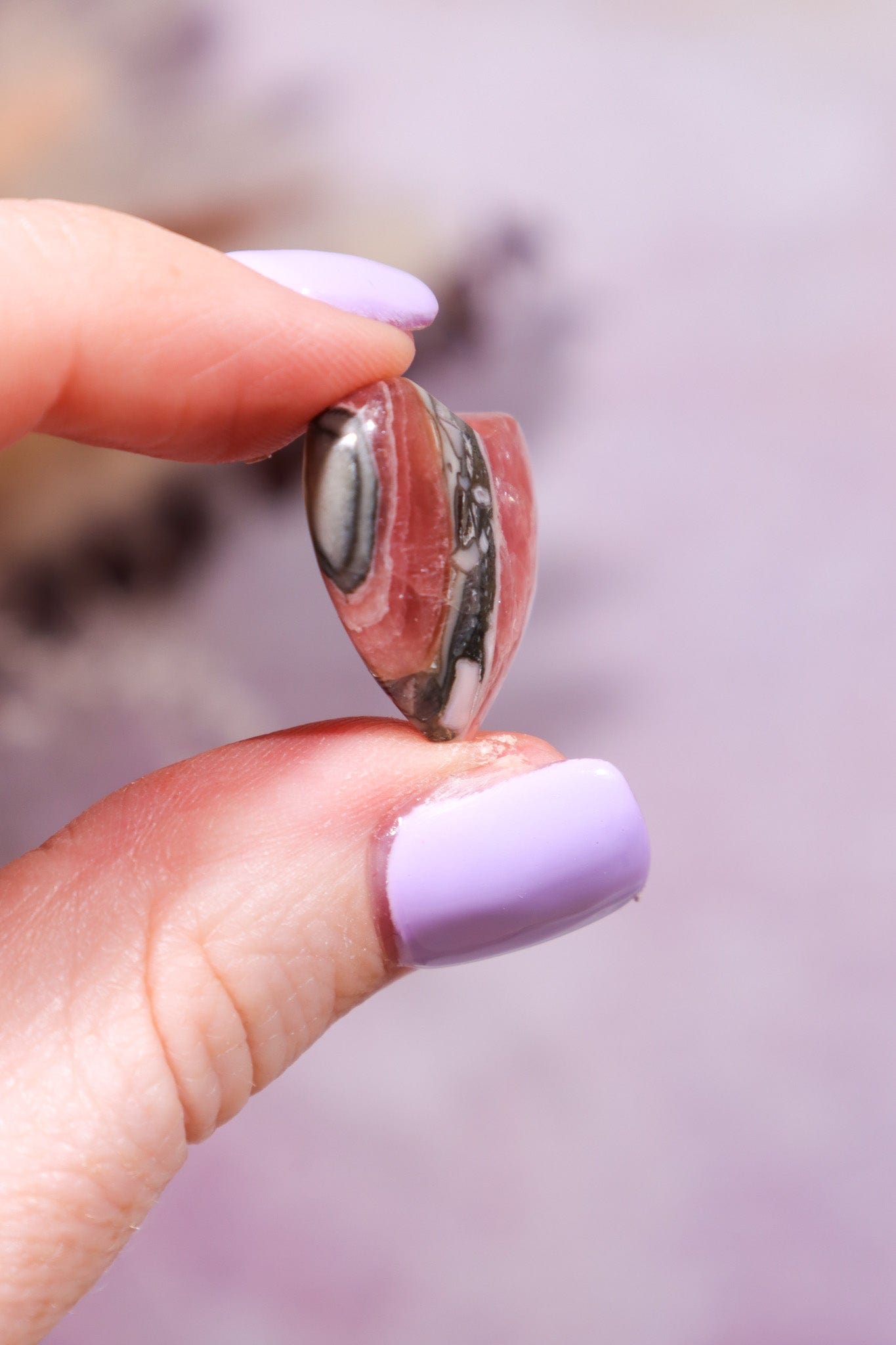 Rhodochrosite Heart With Hematite 7gr Hearts Tali & Loz Crystals