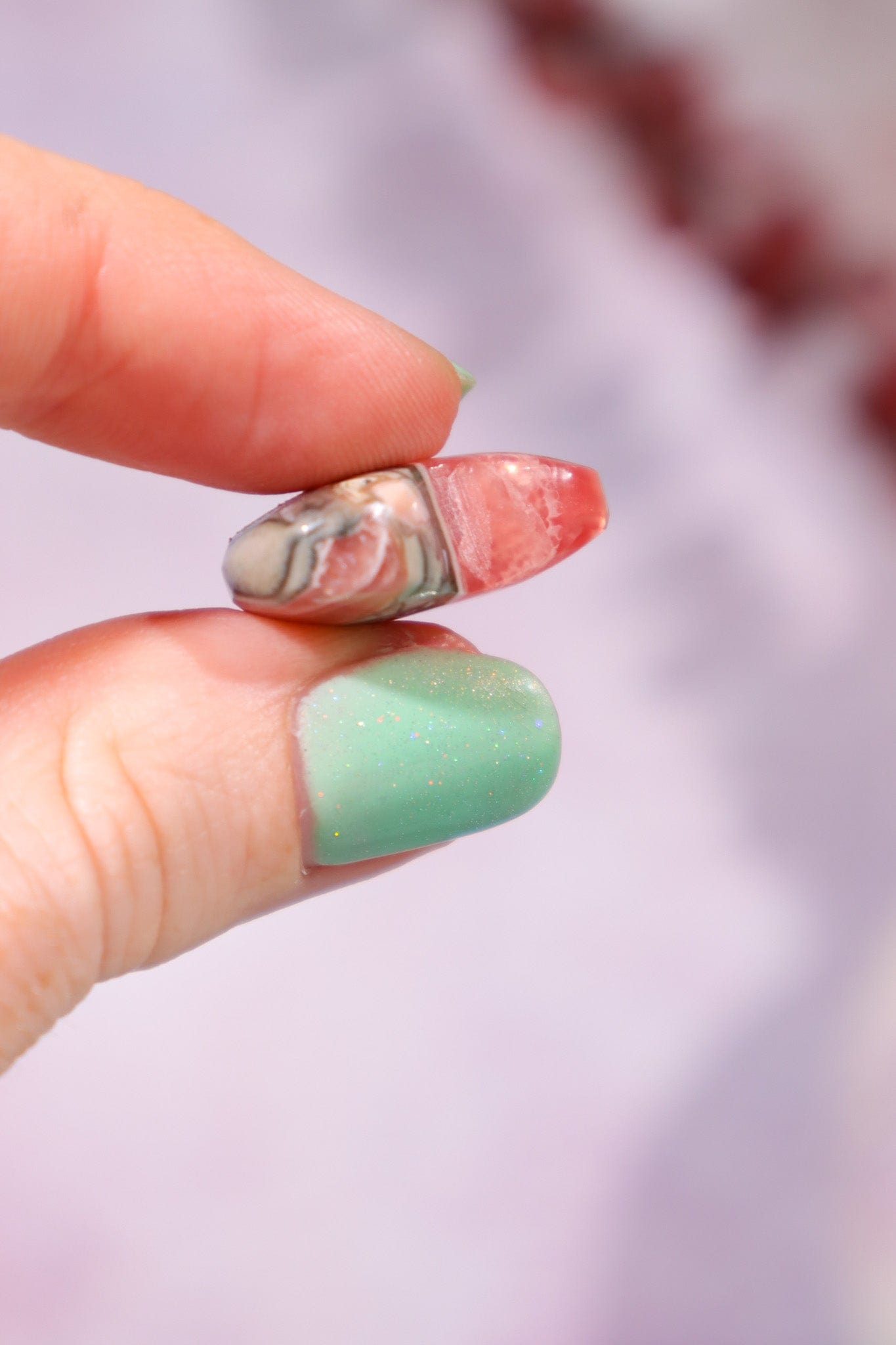 Rhodochrosite Heart With Hematite 7gr Hearts Tali & Loz Crystals