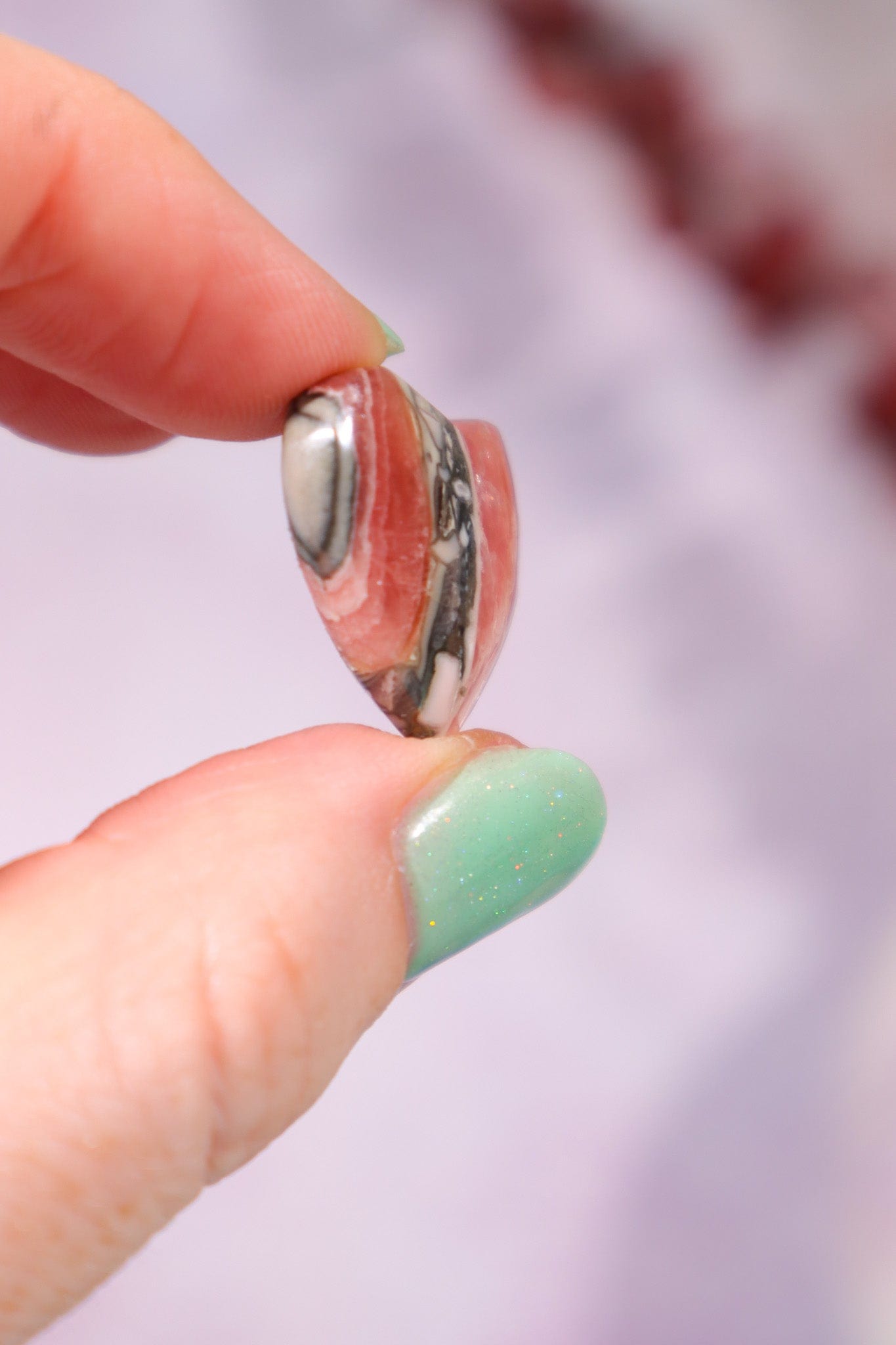 Rhodochrosite Heart With Hematite 7gr Hearts Tali & Loz Crystals