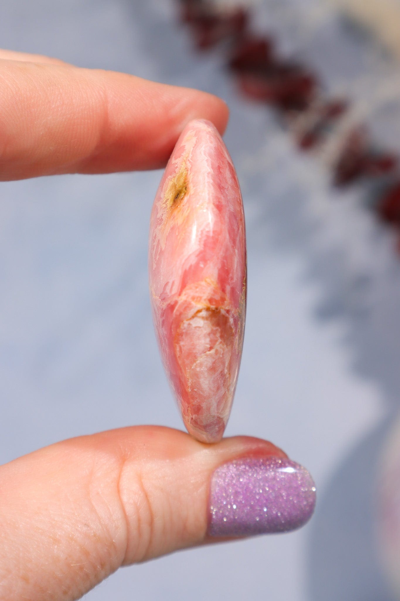 Rhodochrosite Moon 27.7gr Moons Tali & Loz Crystals