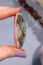 Rhodochrosite Moon With Hematite 45.9gr Moons Tali & Loz Crystals