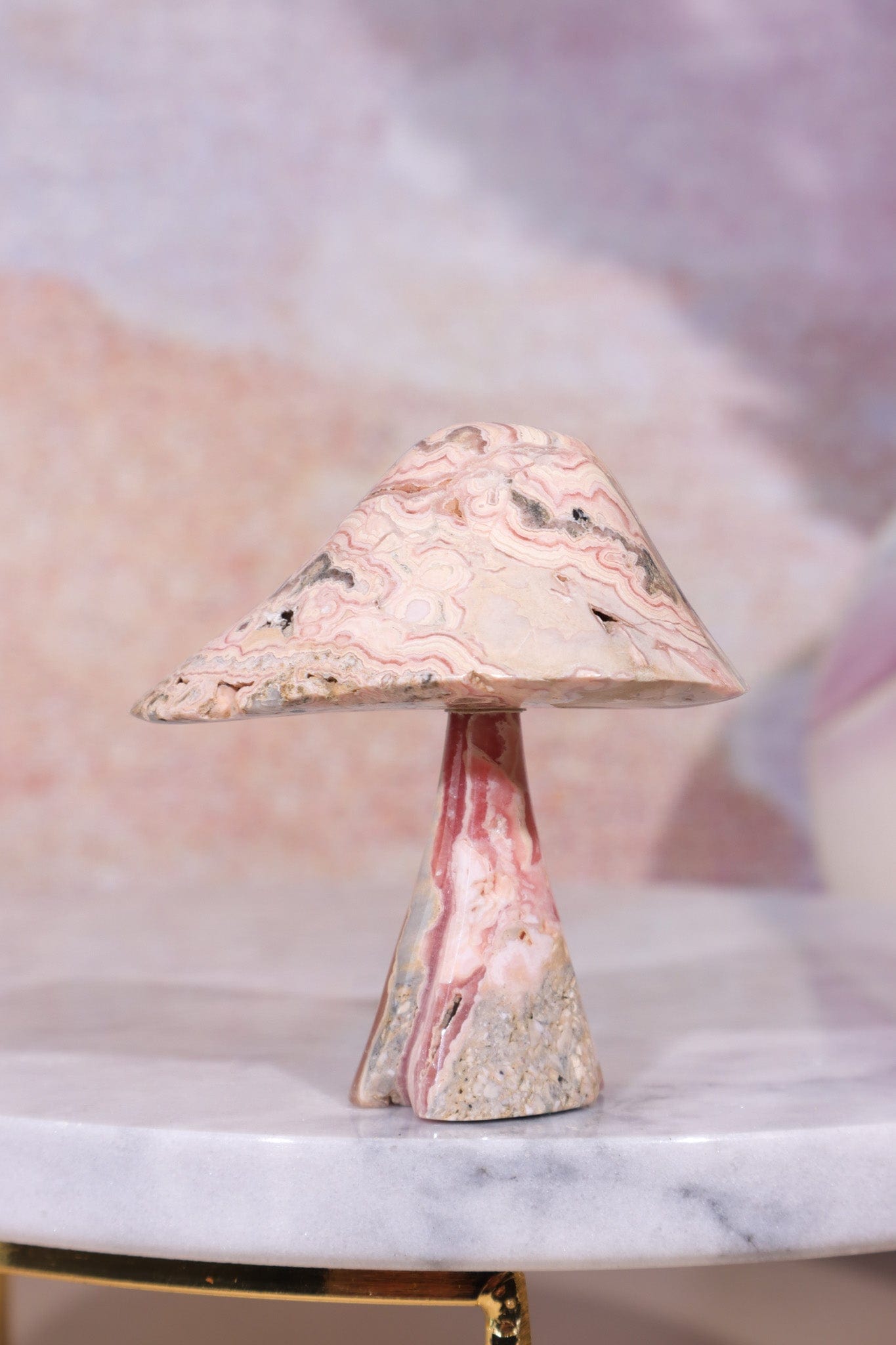 Rhodochrosite Mushroom 6cm, Sold As Seen Mushrooms Tali & Loz Crystals