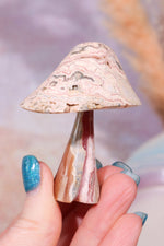 Rhodochrosite Mushroom 6cm, Sold As Seen Mushrooms Tali & Loz Crystals