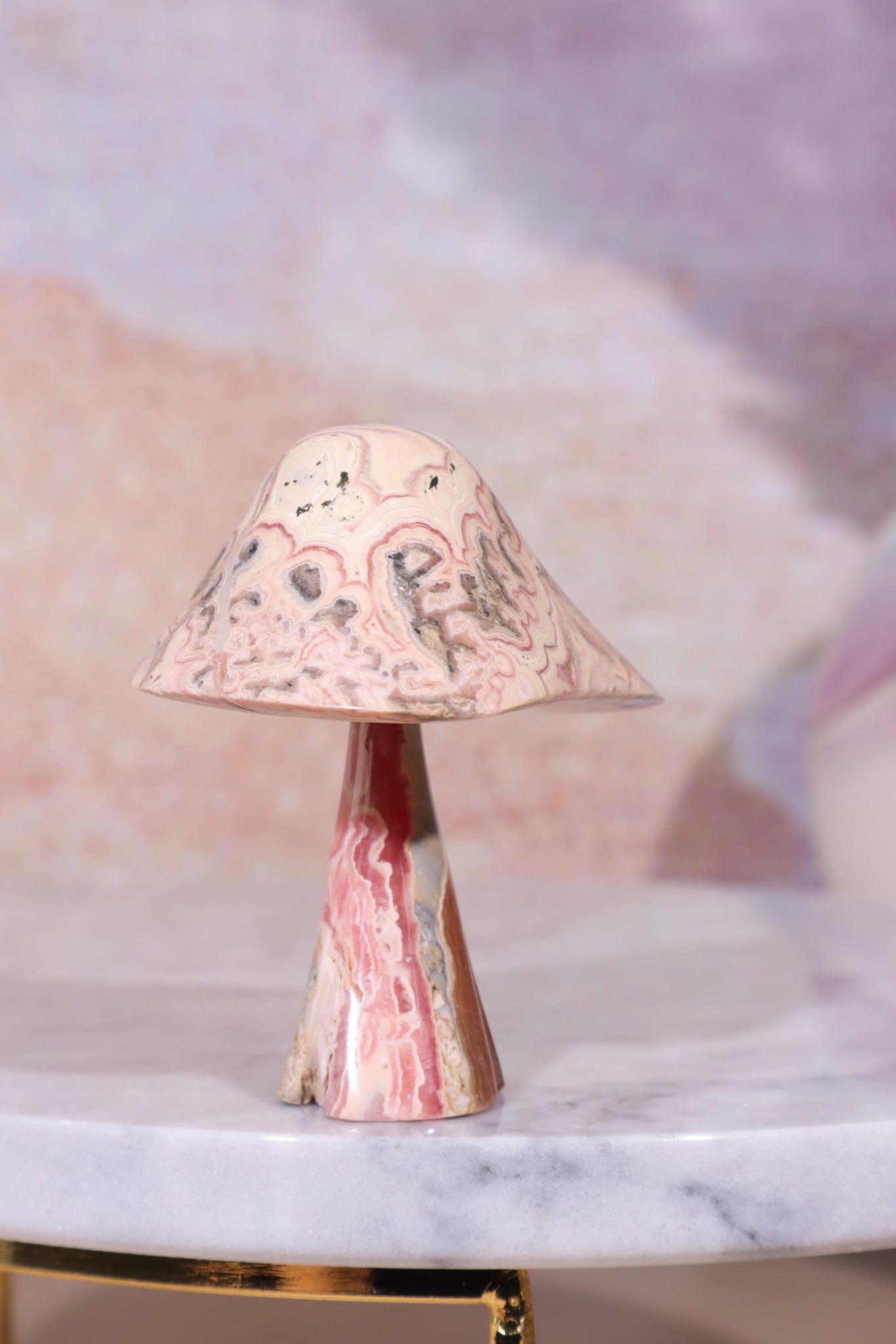 Rhodochrosite Mushroom 6cm, Sold As Seen Mushrooms Tali & Loz Crystals