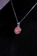 Rhodochrosite Pendant 2cm 925 Silver Pendant With Chain Jewellery Tali & Loz Crystals