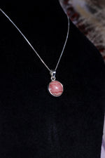 Rhodochrosite Pendant 2cm 925 Silver Pendant With Chain Jewellery Tali & Loz Crystals