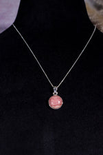 Rhodochrosite Pendant 2cm 925 Silver Pendant With Chain Jewellery Tali & Loz Crystals