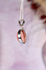 Rhodochrosite Pendant 2cm 925 Silver Pendant With Chain Jewellery Tali & Loz Crystals