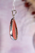 Rhodochrosite Pendant 3.6cm 925 Silver Pendant With Chain Jewellery Tali & Loz Crystals