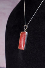 Rhodochrosite Pendant 3.7cm 925 Silver Pendant With Chain Jewellery Tali & Loz Crystals