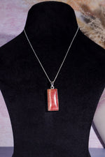 Rhodochrosite Pendant 3.7cm 925 Silver Pendant With Chain Jewellery Tali & Loz Crystals