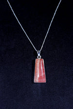 Rhodochrosite Pendant 3.7cm 925 Silver Pendant With Chain Jewellery Tali & Loz Crystals