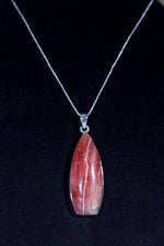 Rhodochrosite Pendant 5cm 925 Silver Pendant With Chain Jewellery Tali & Loz Crystals