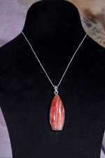 Rhodochrosite Pendant 5cm 925 Silver Pendant With Chain Jewellery Tali & Loz Crystals