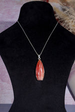 Rhodochrosite Pendant 5cm 925 Silver Pendant With Chain Jewellery Tali & Loz Crystals
