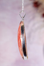 Rhodochrosite Pendant 5cm 925 Silver Pendant With Chain Jewellery Tali & Loz Crystals