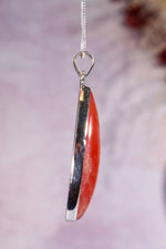 Rhodochrosite Pendant 5cm 925 Silver Pendant With Chain Jewellery Tali & Loz Crystals