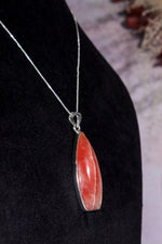 Rhodochrosite Pendant 5cm 925 Silver Pendant With Chain Jewellery Tali & Loz Crystals