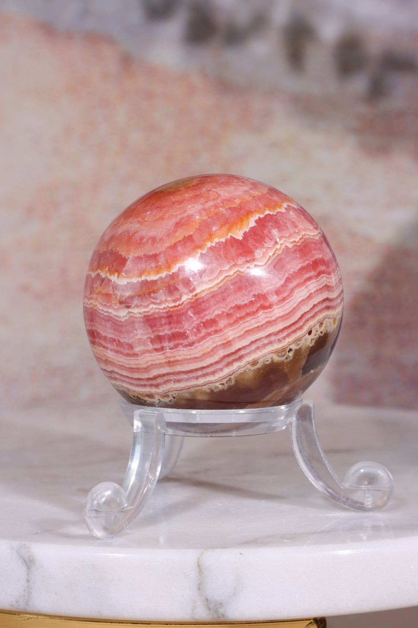 Rhodochrosite Sphere 155gr , Sold as Seen Spheres Tali & Loz Crystals