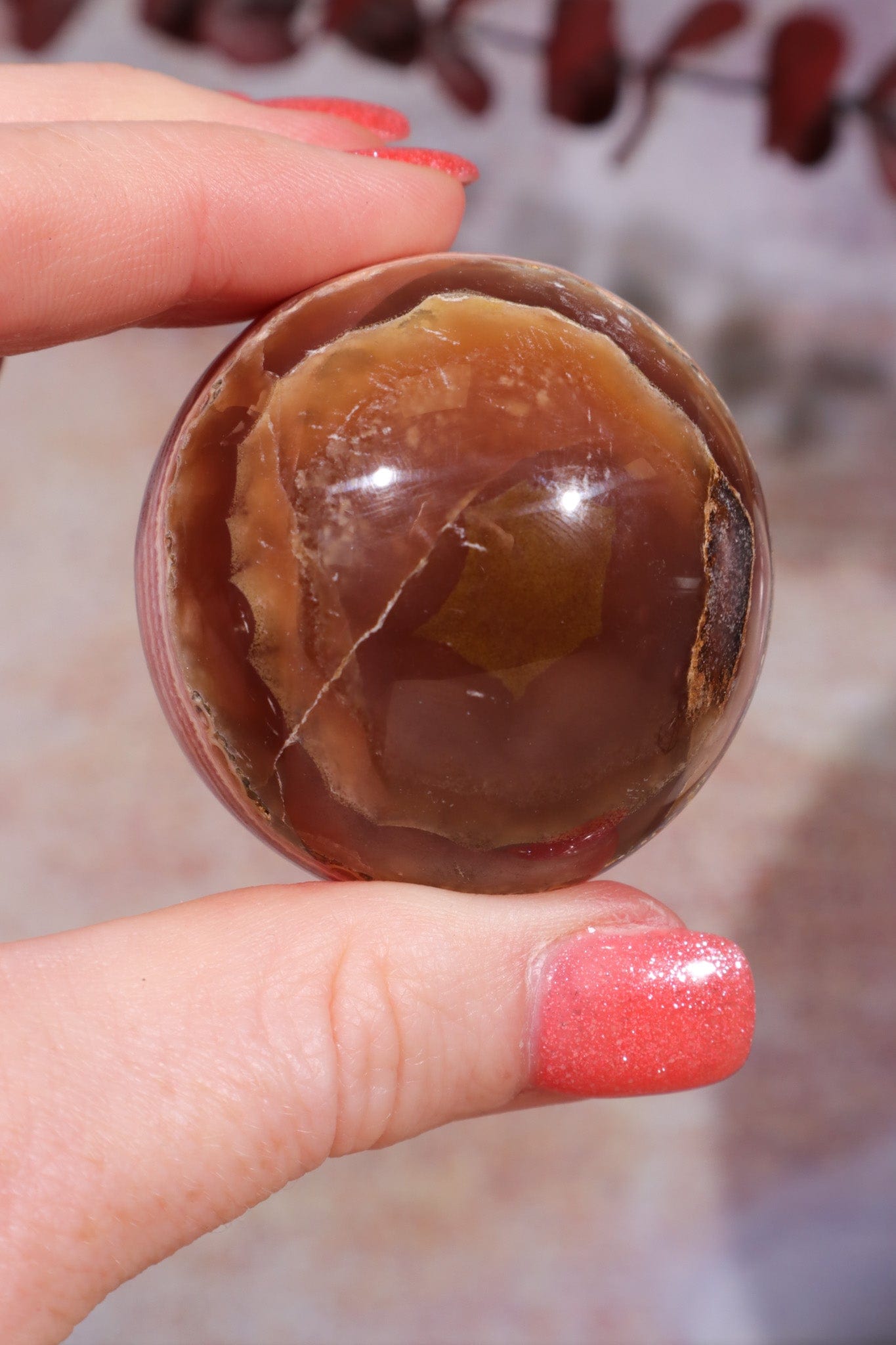 Rhodochrosite Sphere 155gr , Sold as Seen Spheres Tali & Loz Crystals