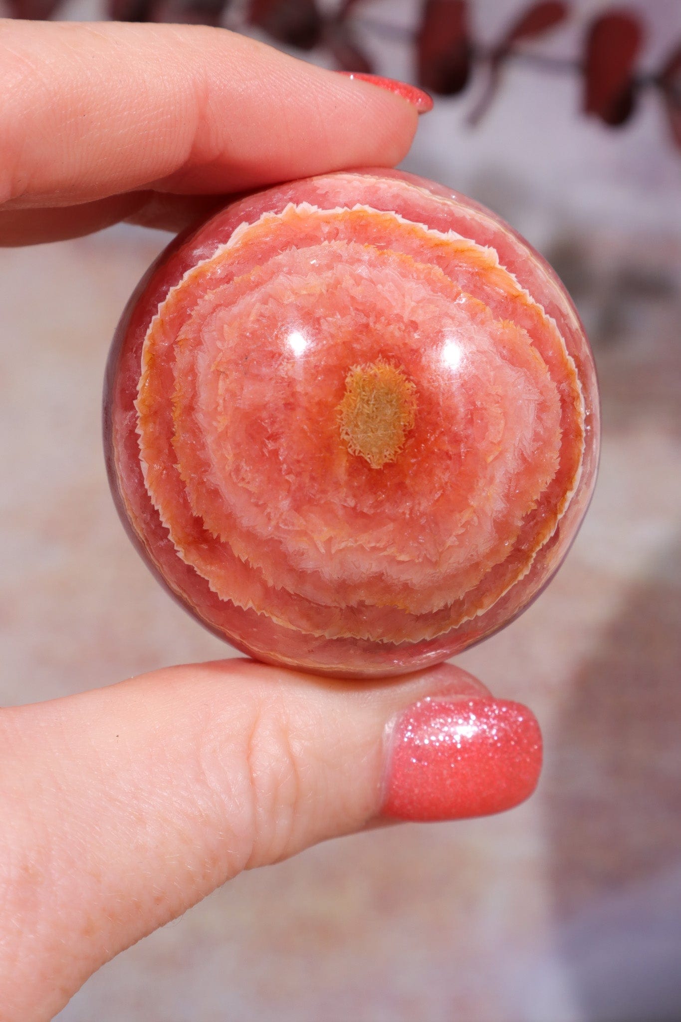 Rhodochrosite Sphere 155gr , Sold as Seen Spheres Tali & Loz Crystals