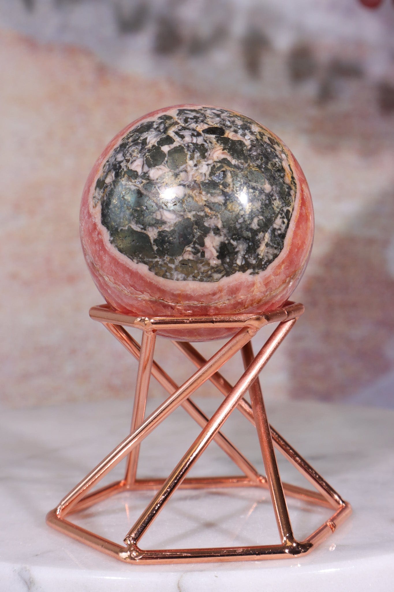 Rhodochrosite Sphere 170gr , Sold as Seen Spheres Tali & Loz Crystals