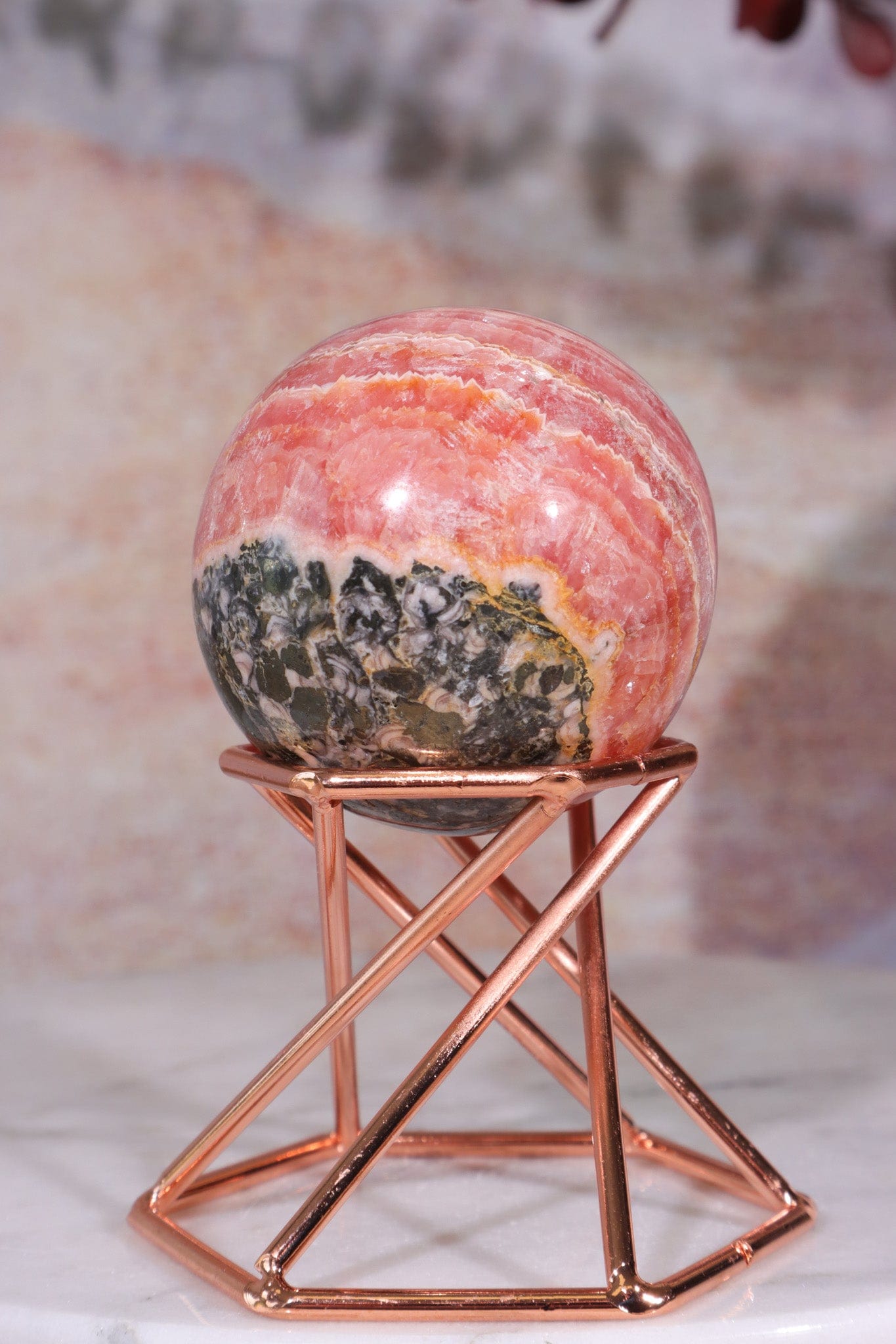 Rhodochrosite Sphere 170gr , Sold as Seen Spheres Tali & Loz Crystals