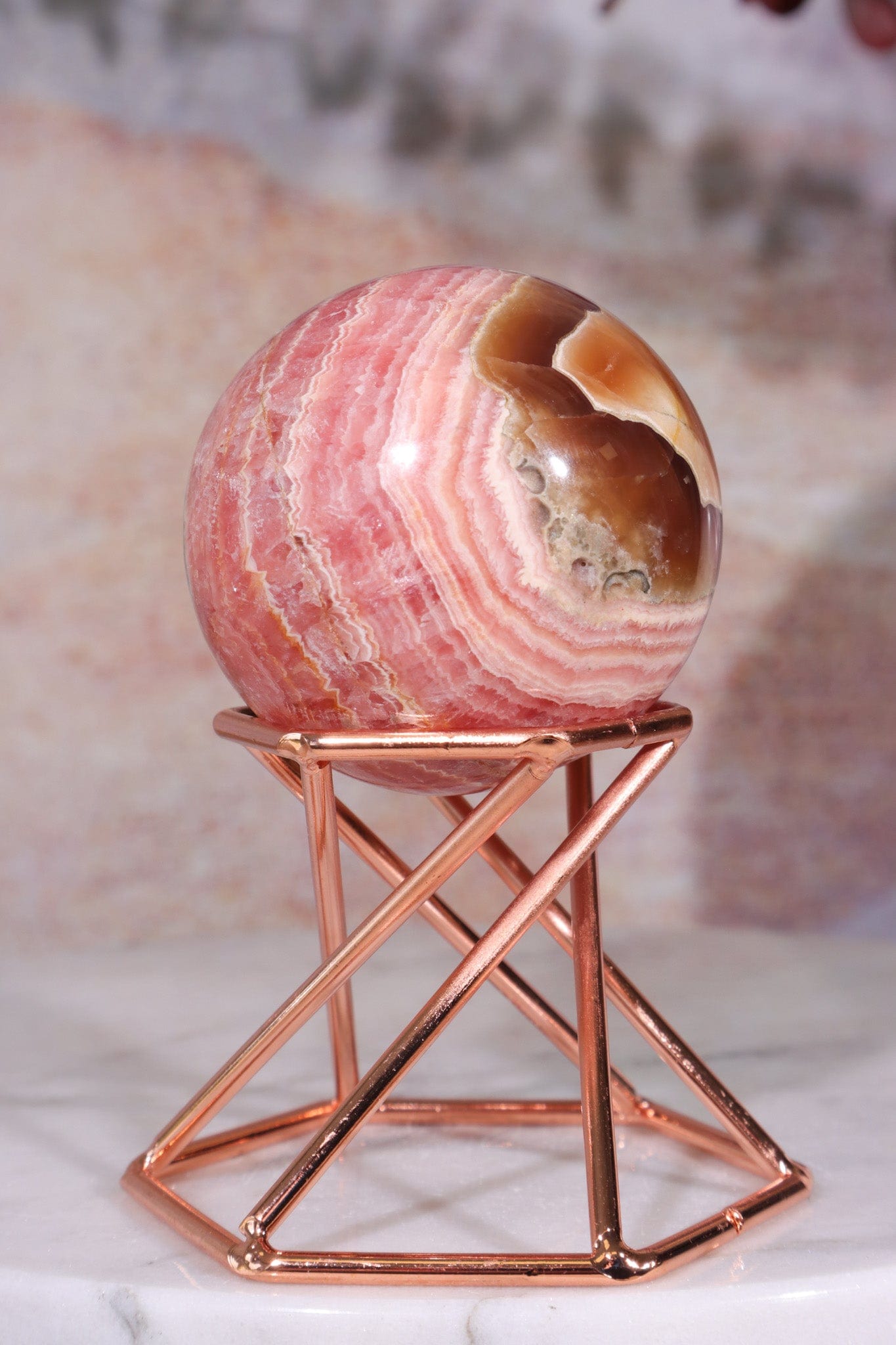 Rhodochrosite Sphere 170gr , Sold as Seen Spheres Tali & Loz Crystals