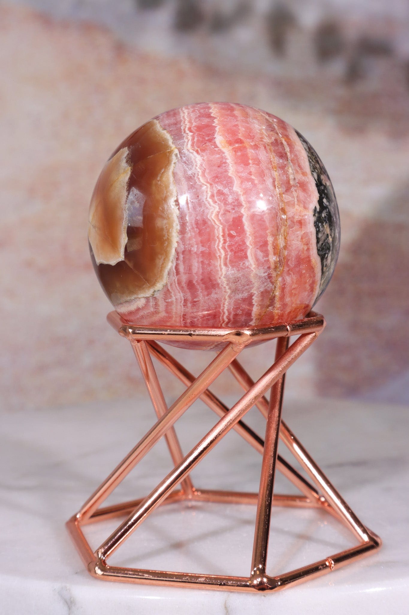 Rhodochrosite Sphere 170gr , Sold as Seen Spheres Tali & Loz Crystals