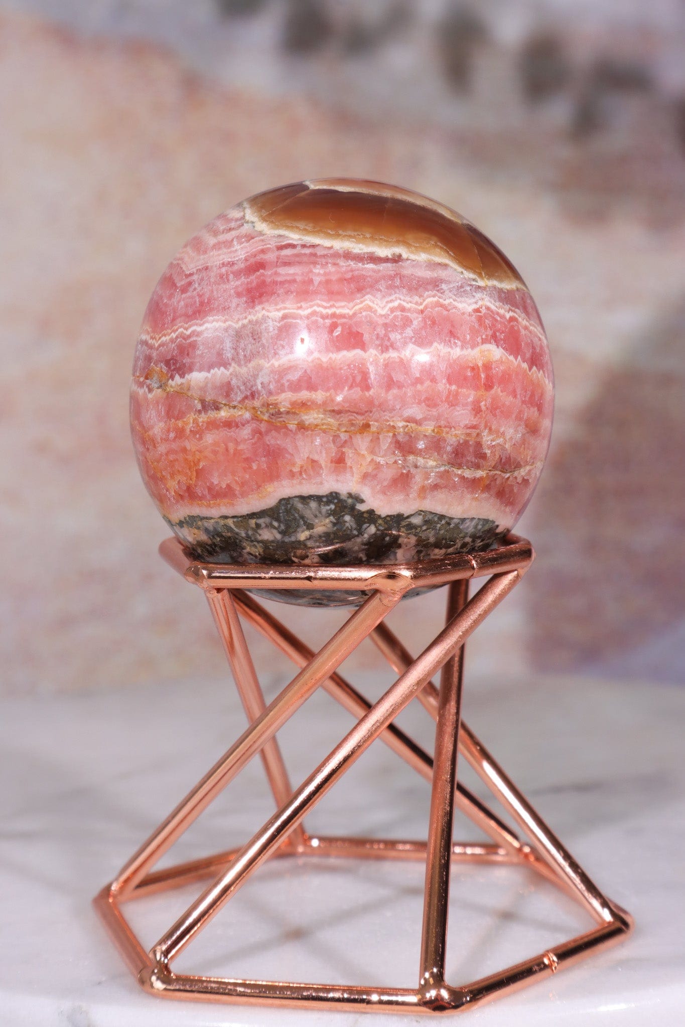 Rhodochrosite Sphere 170gr , Sold as Seen Spheres Tali & Loz Crystals