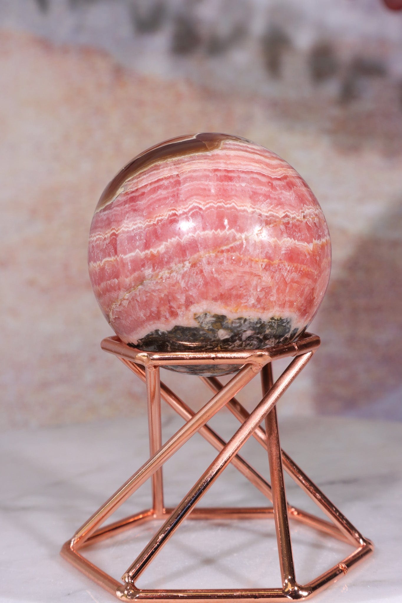 Rhodochrosite Sphere 170gr , Sold as Seen Spheres Tali & Loz Crystals